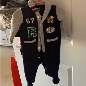 Ralph Lauren rugby fleece onesie